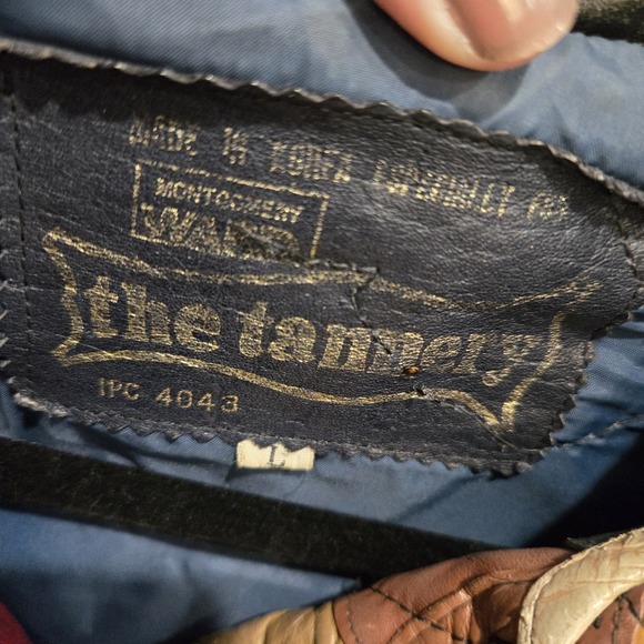 Vintage Korean Multicolor Leather Fish Scale Patchwork Jacket Womens L - Picture 4 of 16